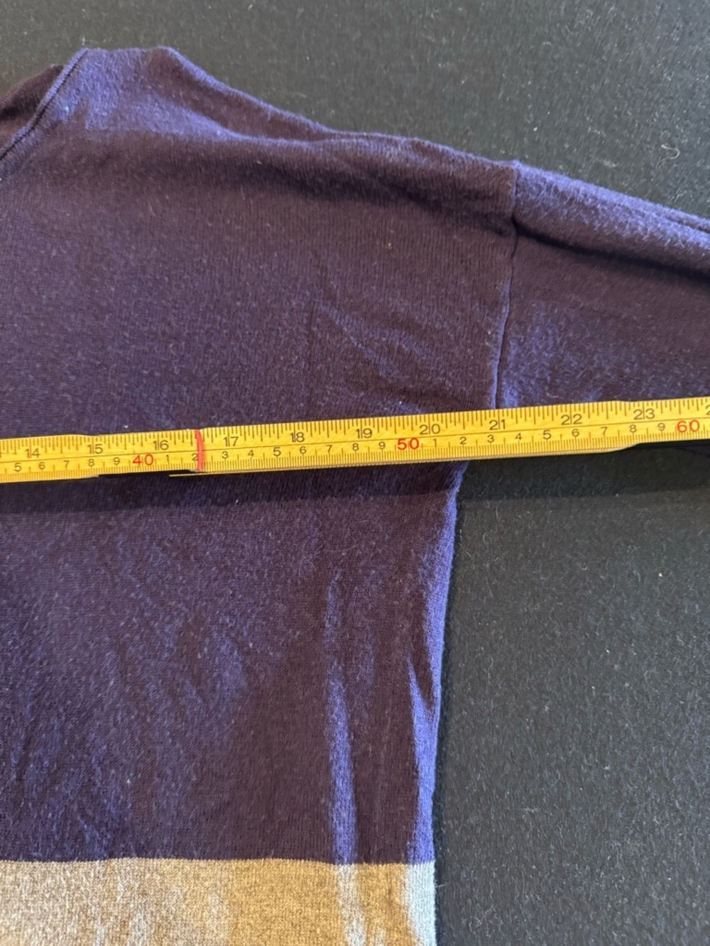 41 Hawthorn Navy and Gray Colorblock Scoop Neck Sweater - Picture 5 of 10